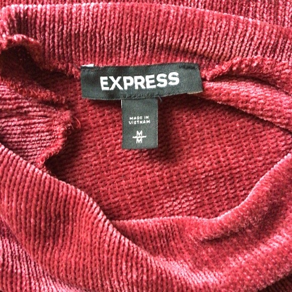 Express Ruched Shoulder Long Sleeve Sweater - Size Medium - Picture 5 of 7